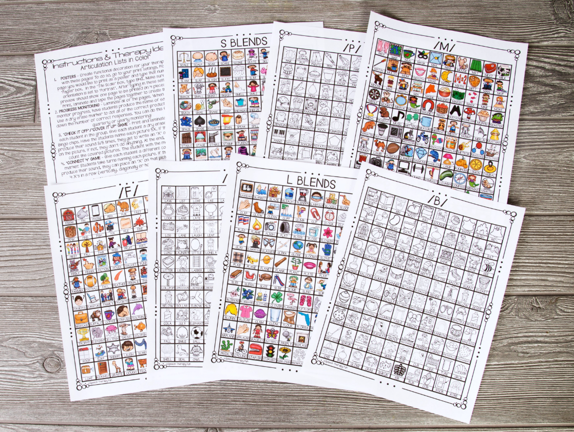 Articulation Picture Lists