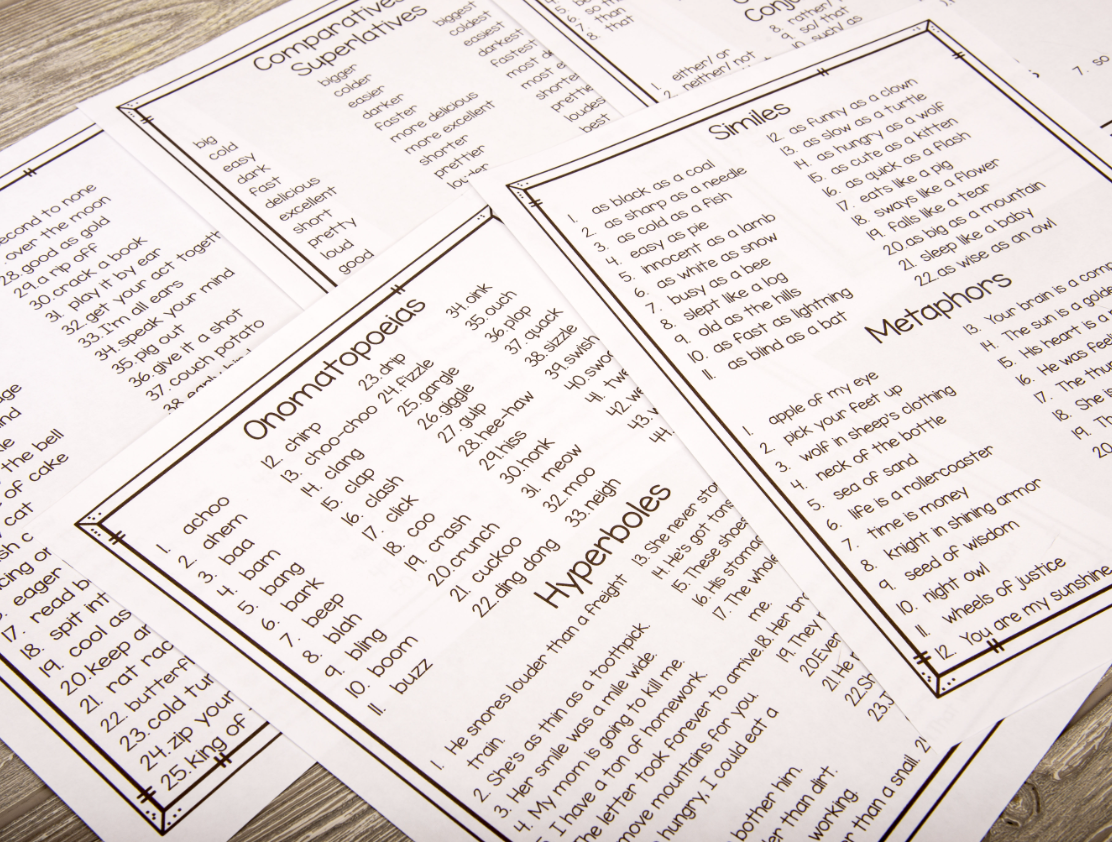 Speech and Language Word Lists